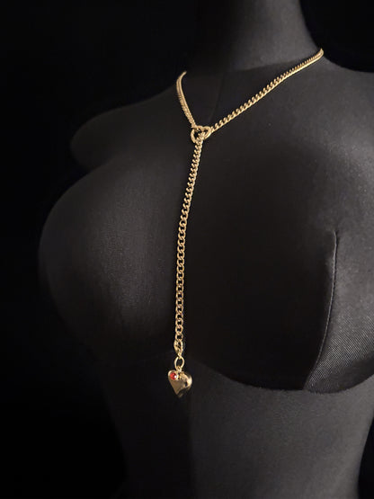 LoveChains™ - Heart Crystal Clasp Slip Chain Choker