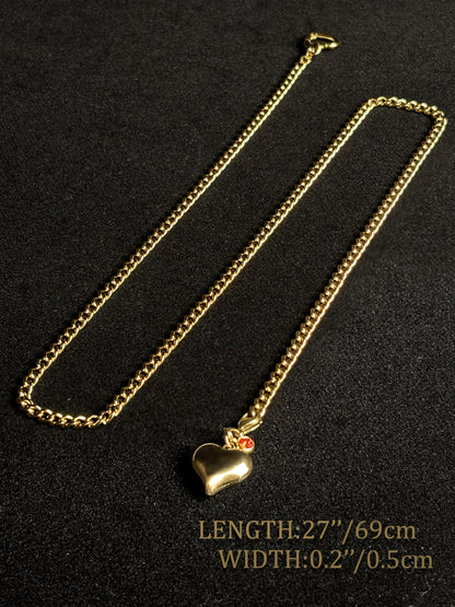 LoveChains™ - Heart Crystal Clasp Slip Chain Choker