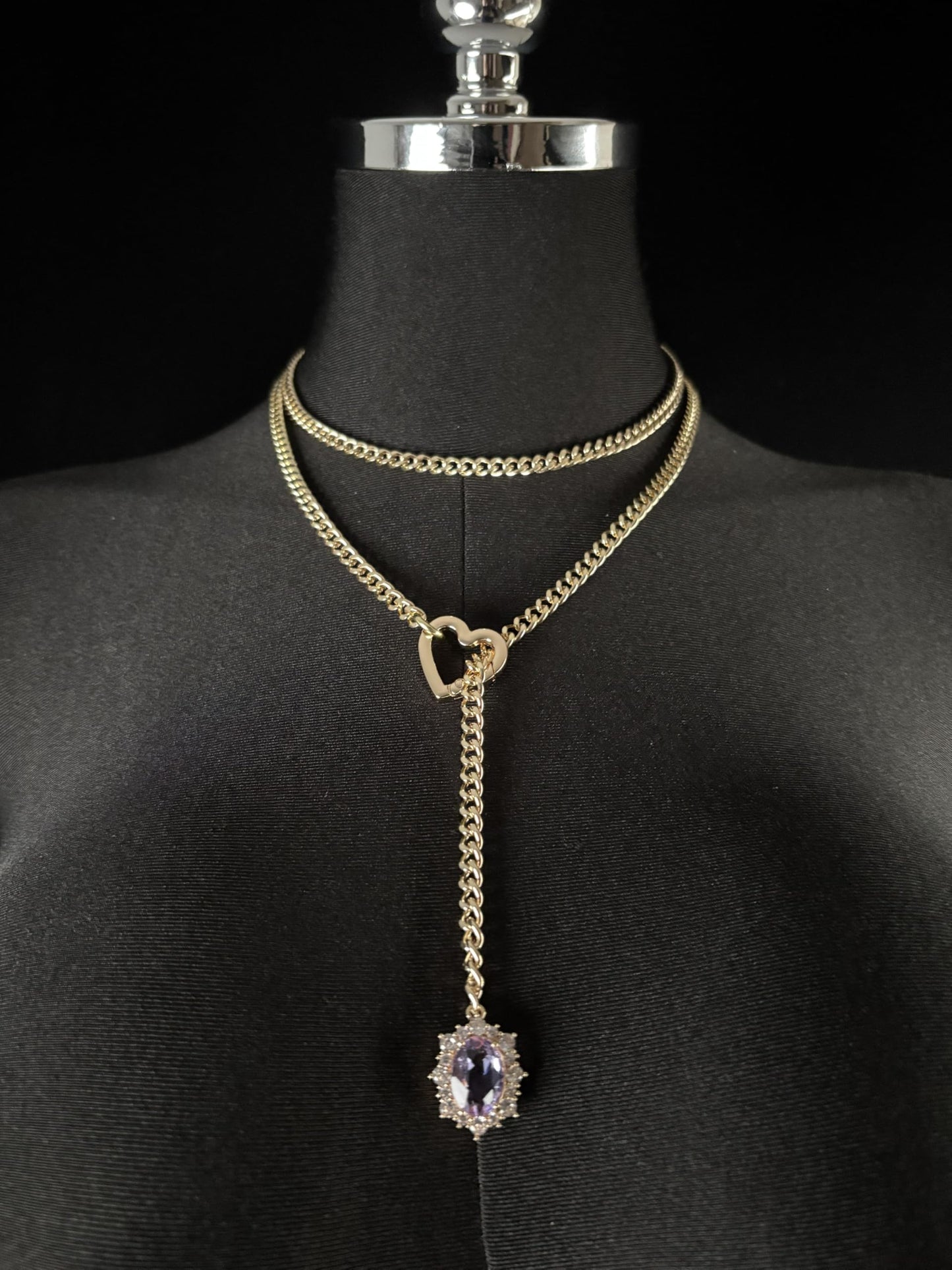 LoveChains™ - Gemstone Charm Loop Choker