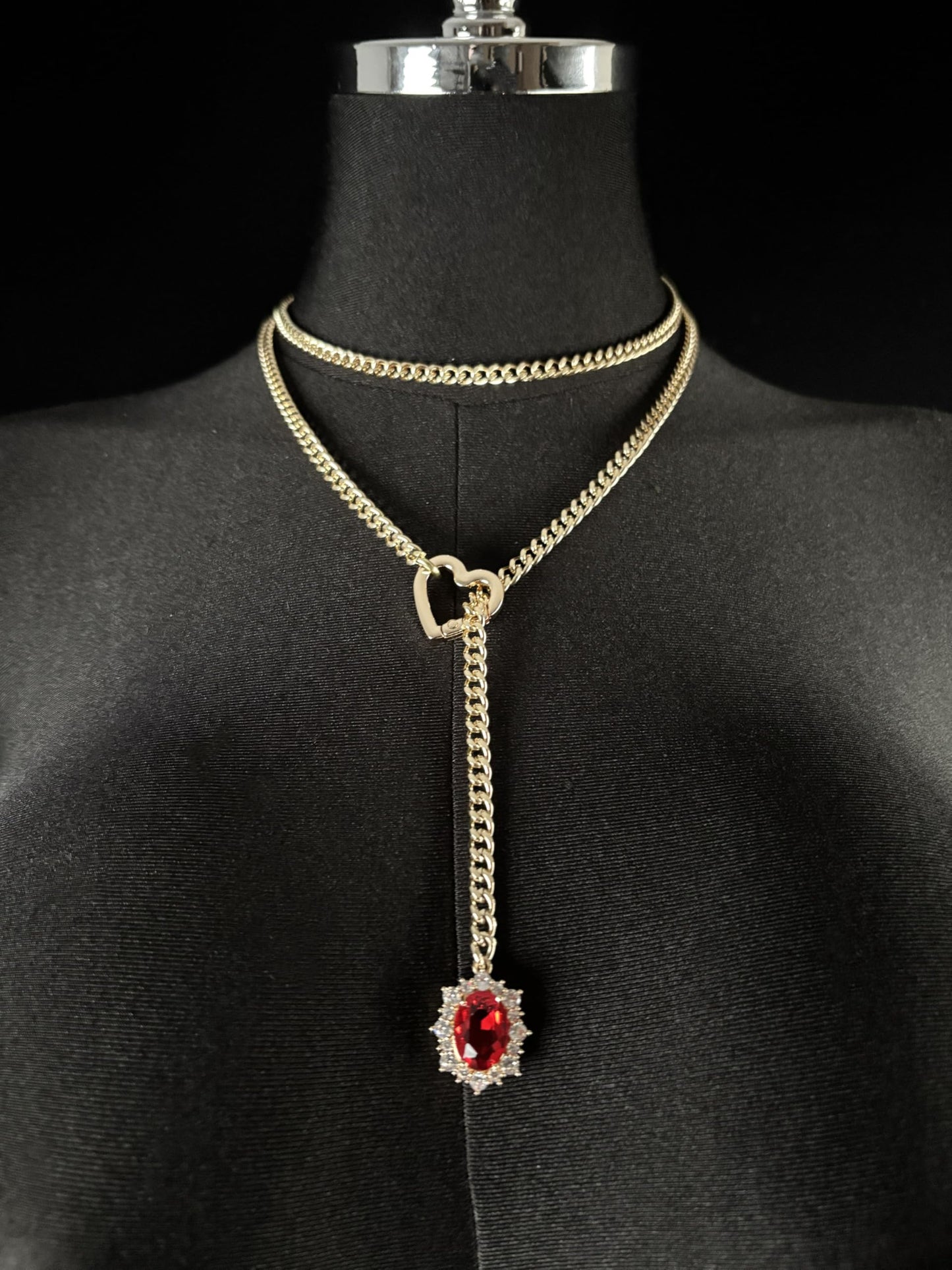 LoveChains™ - Gemstone Charm Loop Choker