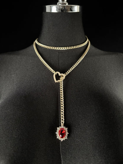 LoveChains™ - Gemstone Charm Loop Choker