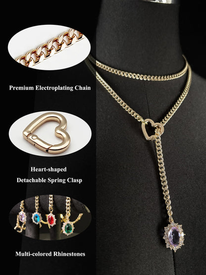 LoveChains™ - Gemstone Charm Loop Choker