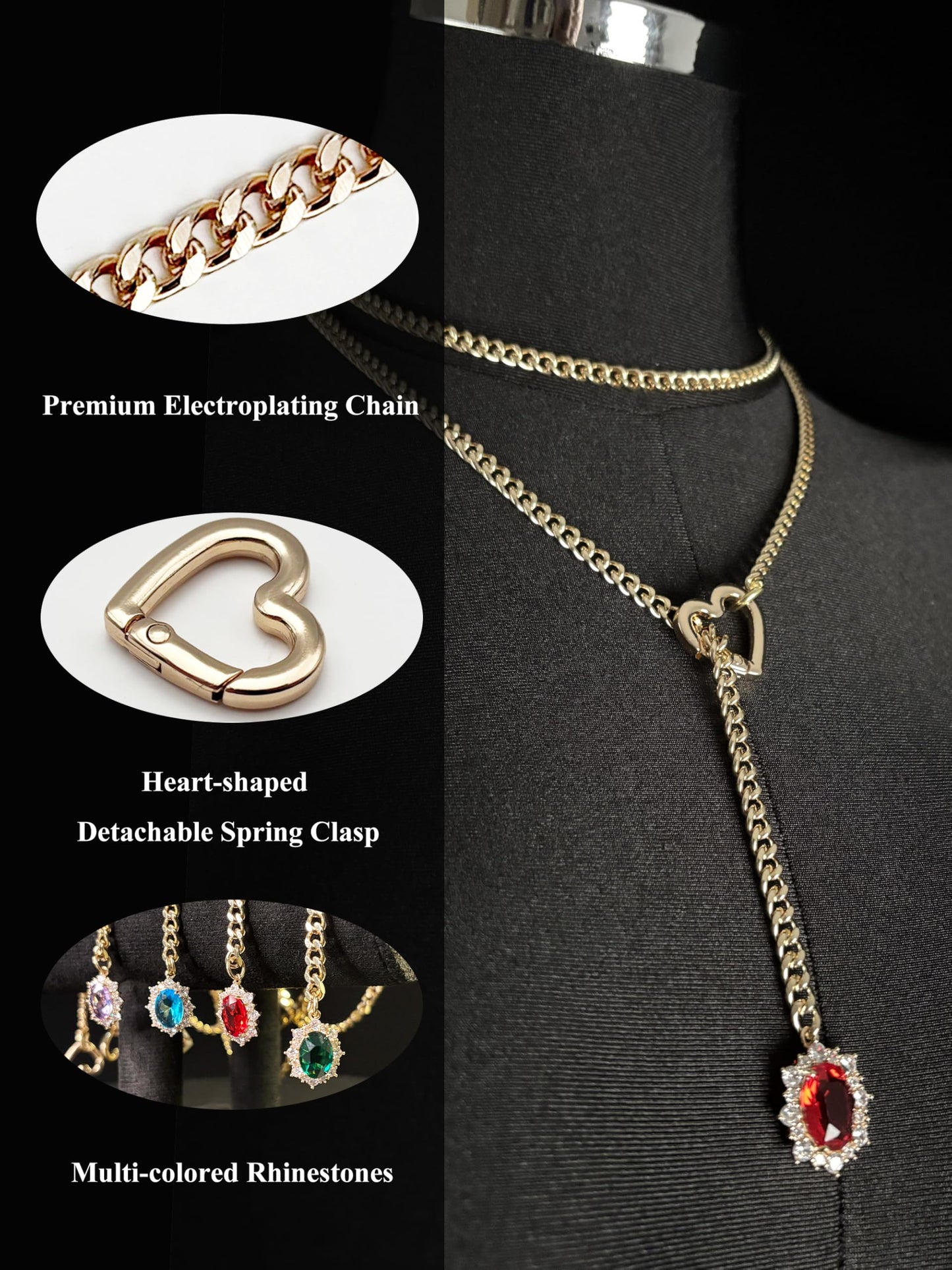 LoveChains™ - Gemstone Charm Loop Choker