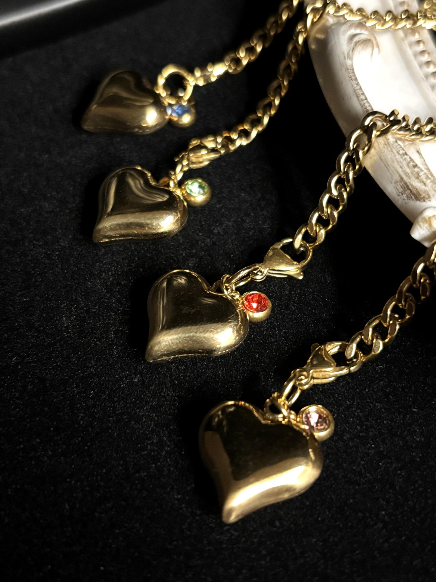 LoveChains™ - Heart Crystal Clasp Slip Chain Choker