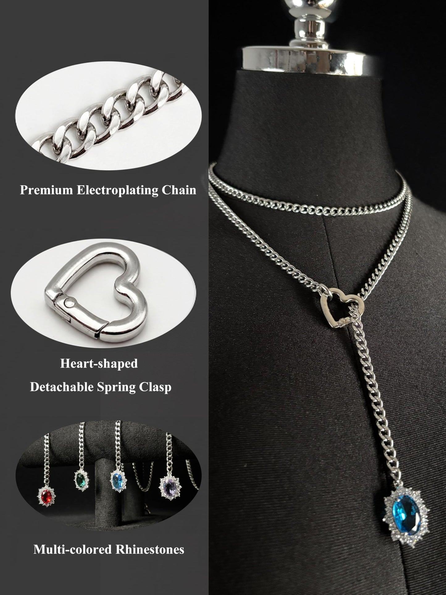 LoveChains™ - Gemstone Charm Loop Choker