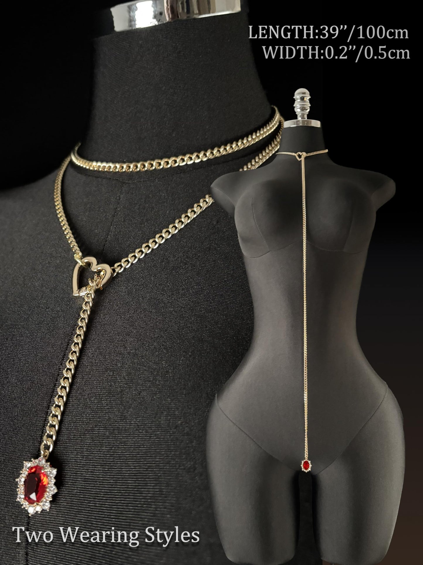 LoveChains™ - Gemstone Charm Loop Choker