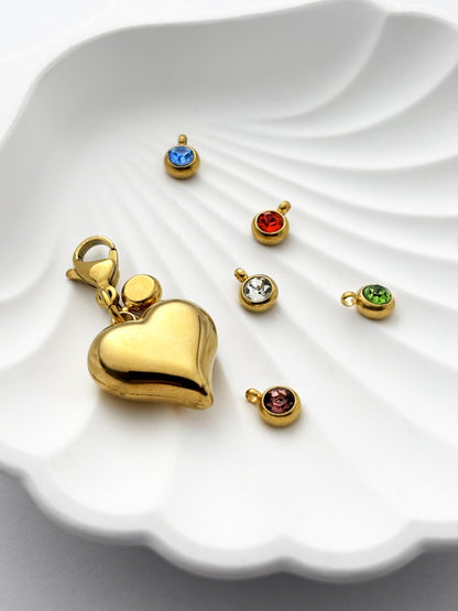 LoveChains™ - Heart Crystal Clasp Slip Chain Choker