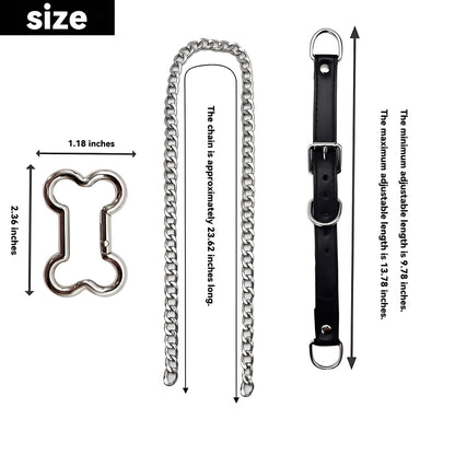 LoveChains™ - Bone Slip Chain Leather Choker Collar